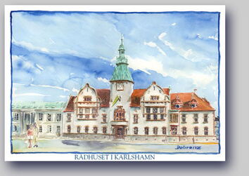 Postkarte Radhuset Karlshamn