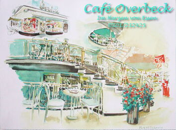 Postkarte - Kaffee Overbeck in Essen