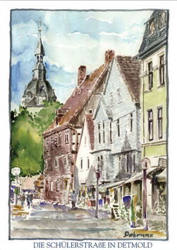 Postkarte Schülerstrasse