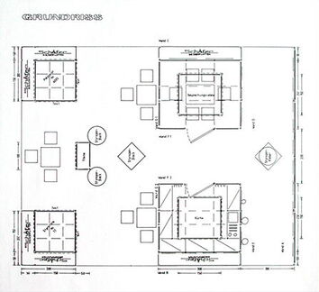 Grundriss des Messestand-Entwurfes