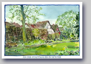 Postkarte Stadtmauer Höxter